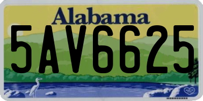 AL license plate 5AV6625