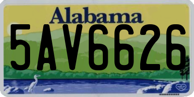 AL license plate 5AV6626