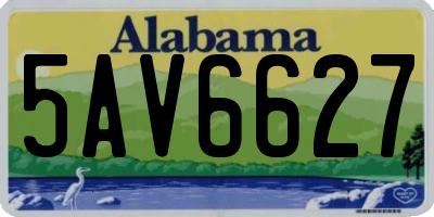 AL license plate 5AV6627