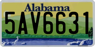AL license plate 5AV6631