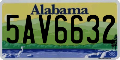 AL license plate 5AV6632