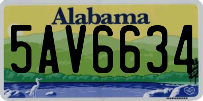 AL license plate 5AV6634