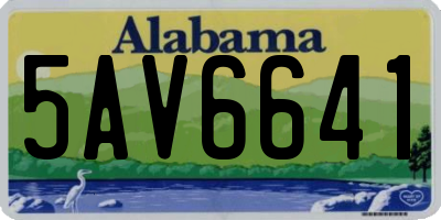 AL license plate 5AV6641