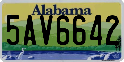 AL license plate 5AV6642