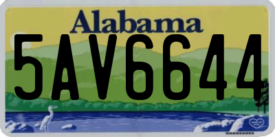 AL license plate 5AV6644