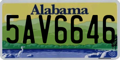 AL license plate 5AV6646
