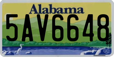 AL license plate 5AV6648