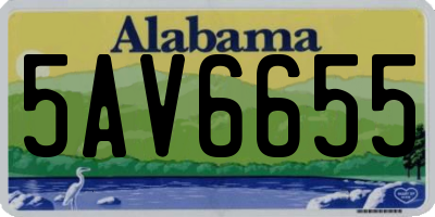 AL license plate 5AV6655