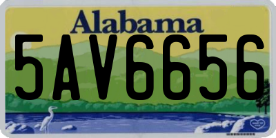 AL license plate 5AV6656
