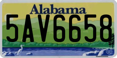 AL license plate 5AV6658