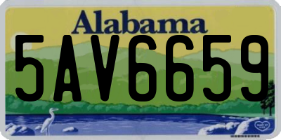 AL license plate 5AV6659