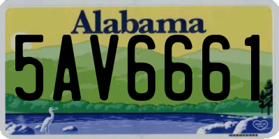 AL license plate 5AV6661