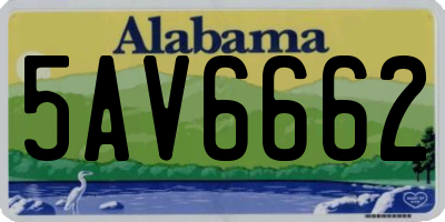 AL license plate 5AV6662