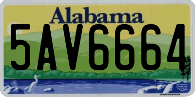 AL license plate 5AV6664