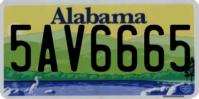 AL license plate 5AV6665