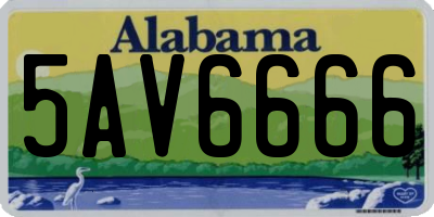 AL license plate 5AV6666