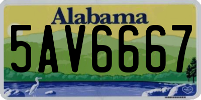 AL license plate 5AV6667