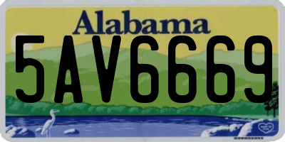 AL license plate 5AV6669
