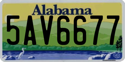 AL license plate 5AV6677