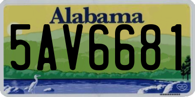 AL license plate 5AV6681