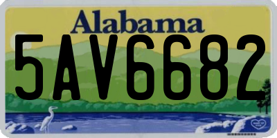 AL license plate 5AV6682