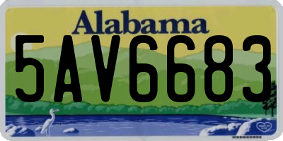 AL license plate 5AV6683