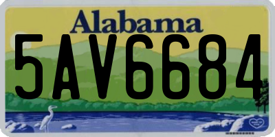 AL license plate 5AV6684
