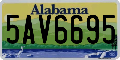 AL license plate 5AV6695