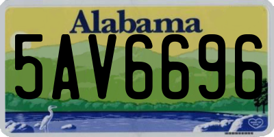 AL license plate 5AV6696