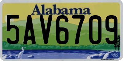 AL license plate 5AV6709