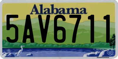 AL license plate 5AV6711