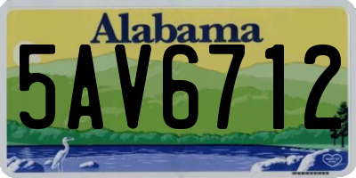 AL license plate 5AV6712