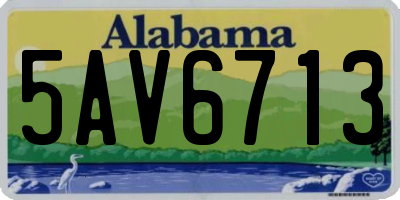 AL license plate 5AV6713