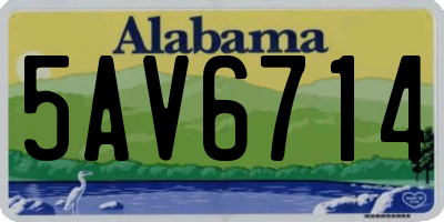 AL license plate 5AV6714
