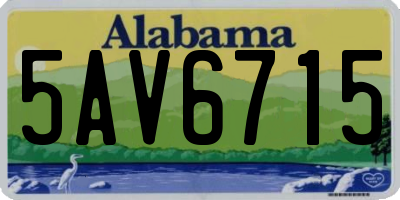 AL license plate 5AV6715