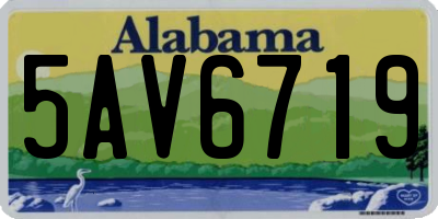 AL license plate 5AV6719