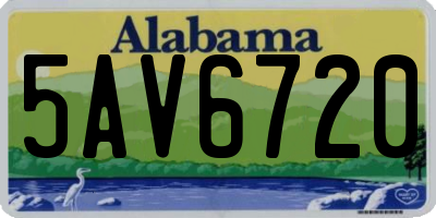 AL license plate 5AV6720