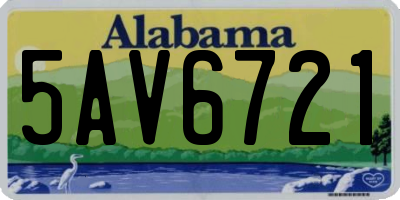 AL license plate 5AV6721