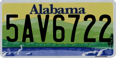 AL license plate 5AV6722