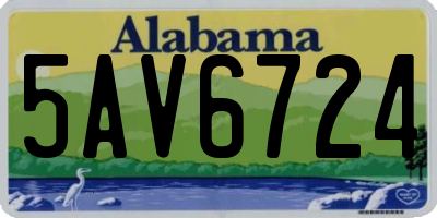 AL license plate 5AV6724