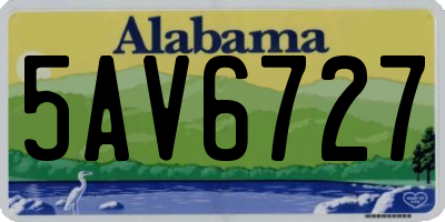 AL license plate 5AV6727
