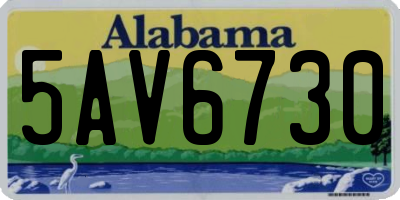 AL license plate 5AV6730