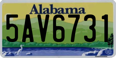 AL license plate 5AV6731