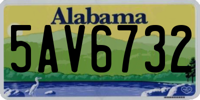 AL license plate 5AV6732
