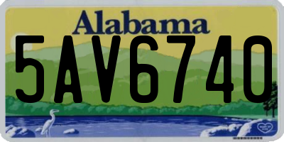 AL license plate 5AV6740