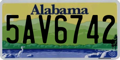 AL license plate 5AV6742