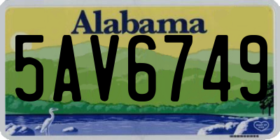 AL license plate 5AV6749