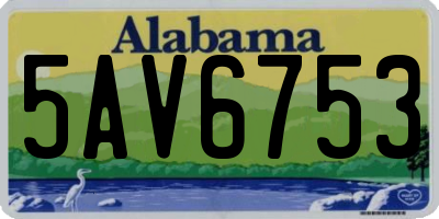 AL license plate 5AV6753