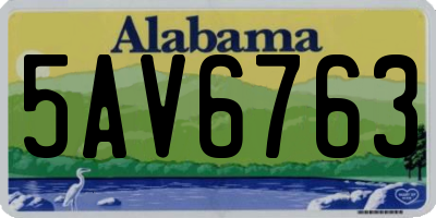 AL license plate 5AV6763