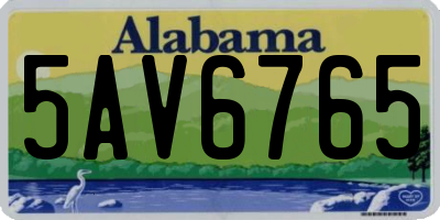 AL license plate 5AV6765